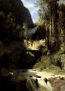 Karl Blechen Gorge at Amalfi Sweden oil painting artist